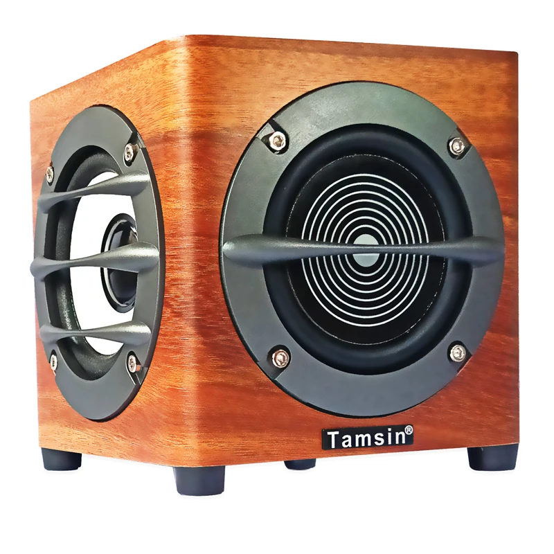 

New wireless Home Subwoofer Desktop Mobile Computer Speaker Wooden Bluetooth Speaker Radio Dual Speakers High Volume 3D Stereo