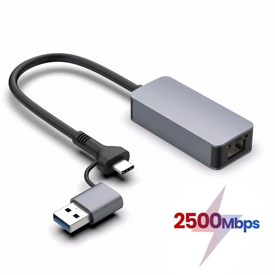 USB 3.0 To 2.5G LAN Gigabit Ethernet Adapter RTL8156B 2500/1000/100Mbps USB C 3.1 RJ45 Network Card for Laptop Desktop PC image 9