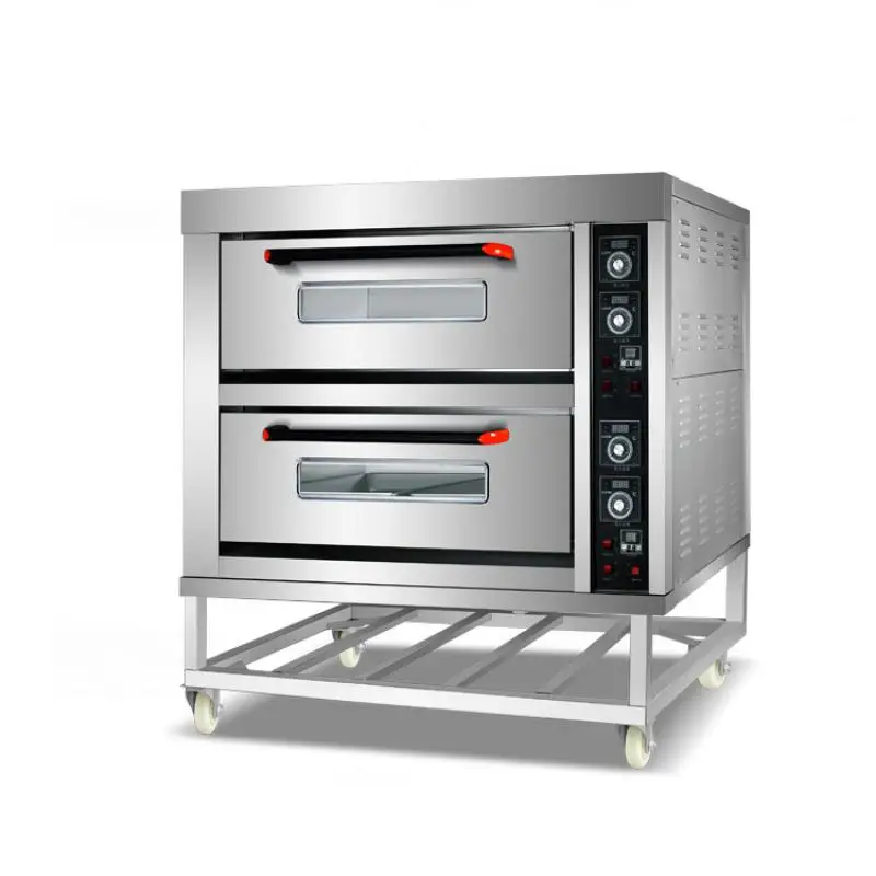 Commercial Electric Oven Plug Factory Price Electric Instrumentation Control Bread Making Machine 2 Deck 4 Tray Baking Deck Oven 6