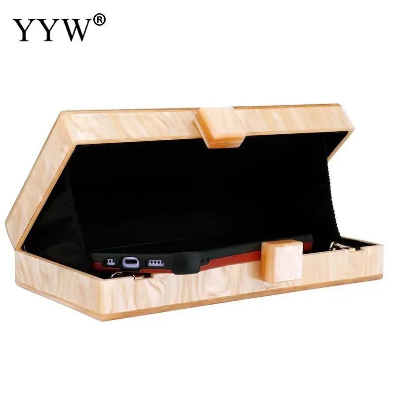 Fashion Painting Marble Acrylic Women Handbag Elegant Multi Color Smooth Evening Wedding Cocktail Party Prom Purse Wallet Tote