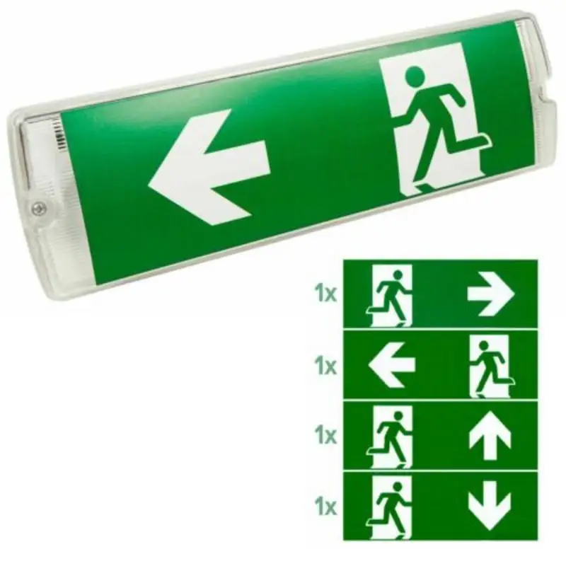 IP65 Waterproof LED Emergency Light Bulkhead Exit Sign Maintained Or Non Maintained For Outdoor Exit Lamp