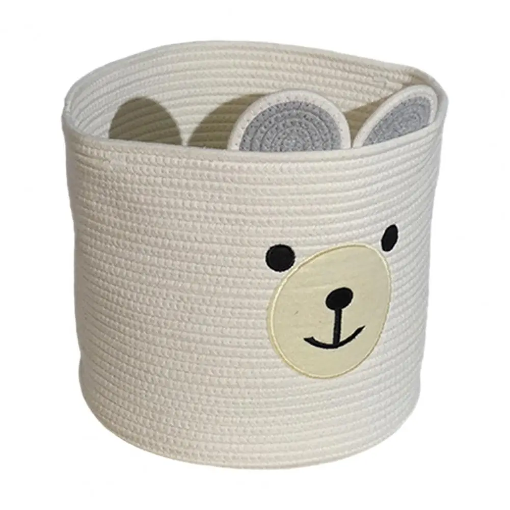 Storage Basket Clothes Basket Cartoon Bear Laundry Capacity Soft Foldable Container for Dirty Clothes Storage Bathroom