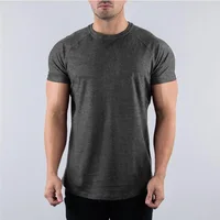 Men's Summer Skinny Casual T-Shirt Short Sleeve Tee Male Gym Fitness Sport Cotton Tops Man Running Workouts Sweatshirt Clothing