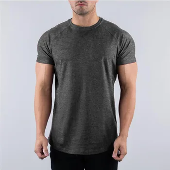 T-shirt casual skinny estiva da uomo T-shirt a maniche corte Maschile Palestra Fitness Sport Top in cotone Uomo Allenamenti da corsa Felpa Abbigliamento