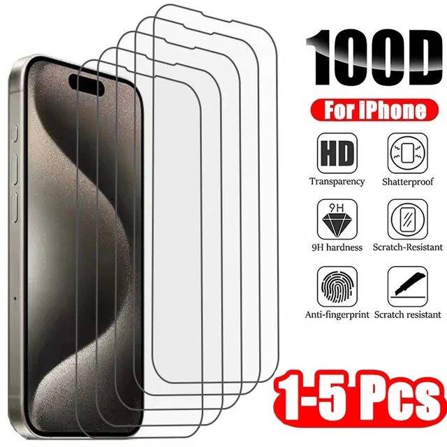 Tempered Glass for IPhone 15 14 13 12 11 Pro Max 1