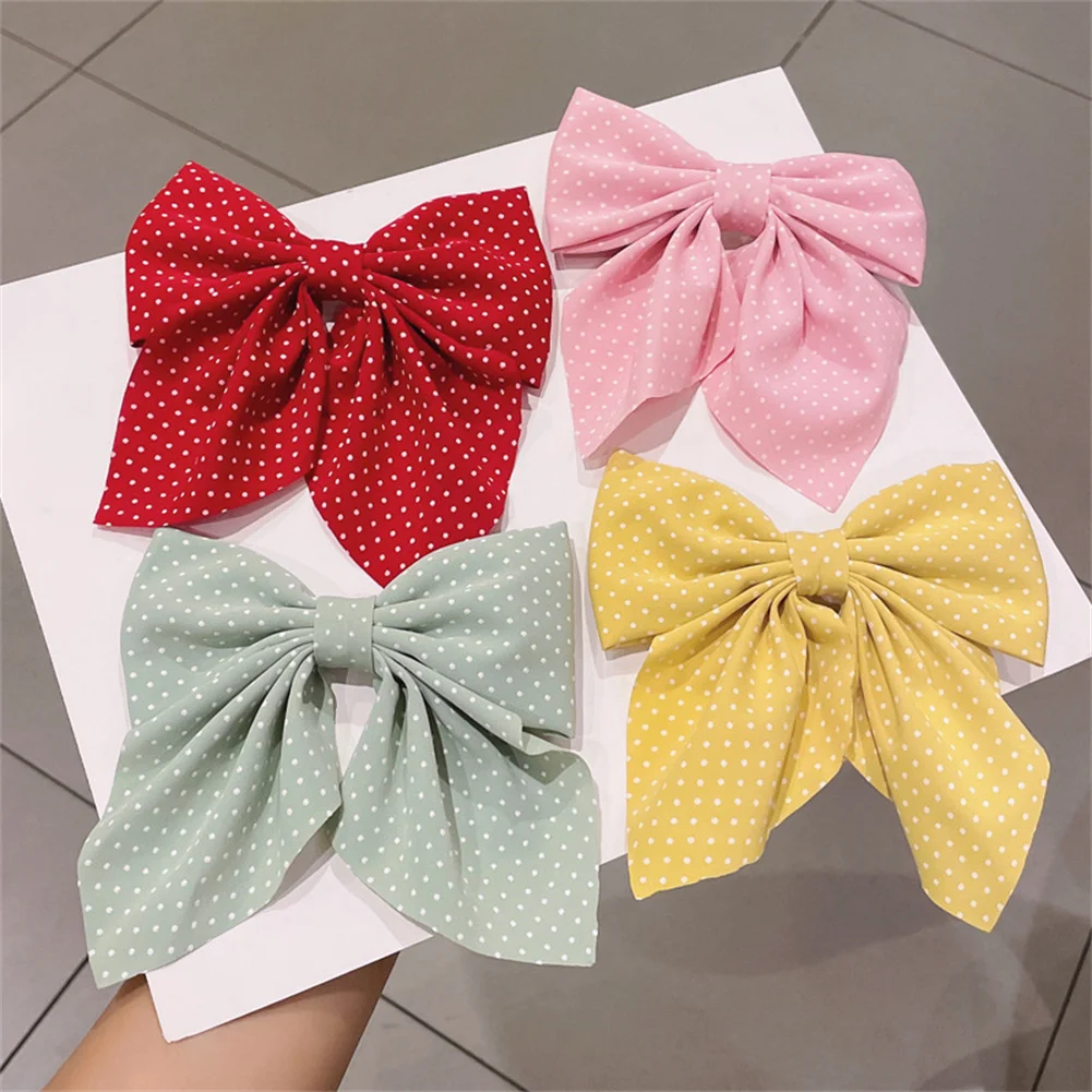 

Wave Point Bow Super Fairy Headdress Kids Hairgrips Handmade Sequins Hair Bows Clips Headwear Hairpin Ponytail Hairpin