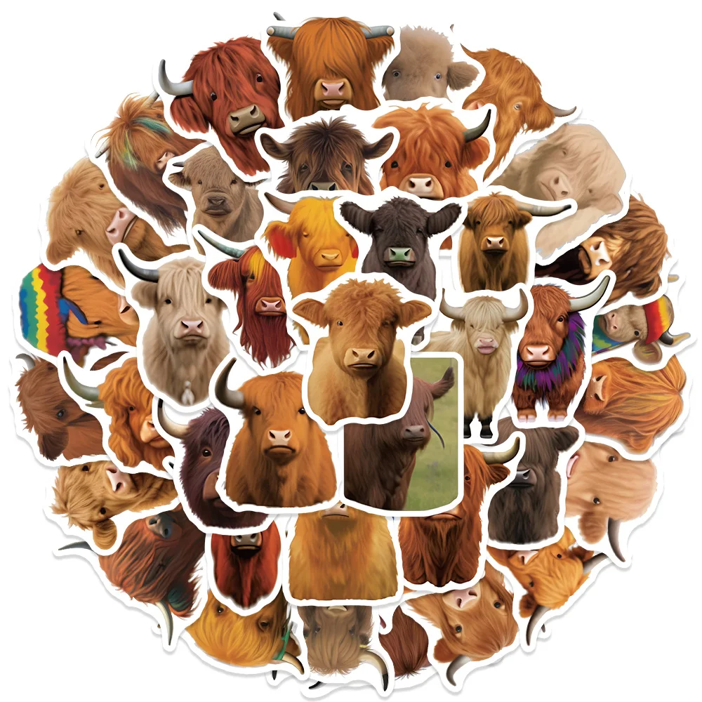 Highland cow Sticker - Stickers - Cute - kawaii Decal cut