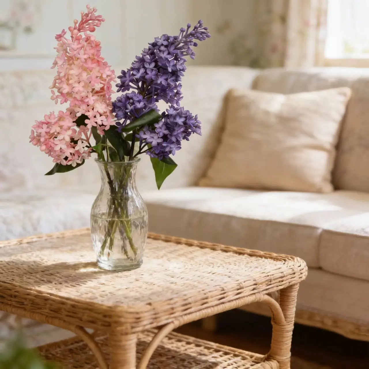 Lilac Artificial Flower Bouquet for Home and Wedding Decor