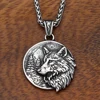 Vintage Viking Wolf Head Necklace Stainless Steel Nordic Animal Pendant For Men Women Unique Amulet Jewelry Gift Dropshipping 4