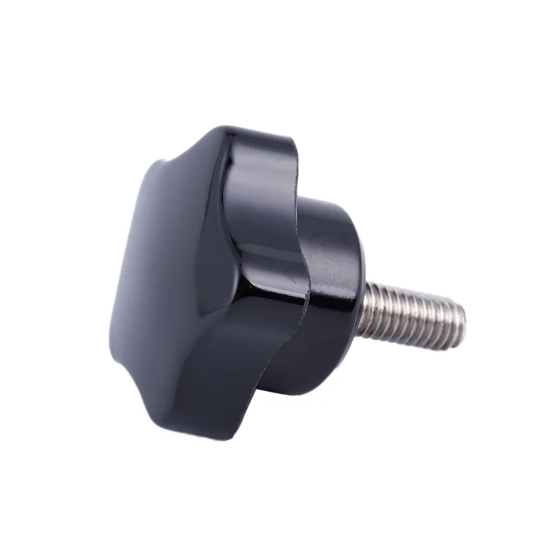 AB47-M6 X 15Mm 수나사 스타 헤드 잠금 나사 핸들 검정색 6개