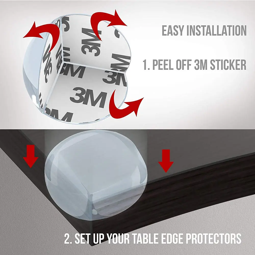 Silicone Table Corner Protector Table Corner Protector Table Edge Protector Furniture Anti Collision Strip 8/12/16pcs Silicone Baby Safety Table Corner Protector Baby Proofing Edge Guard Protection from Children Furniture Corners Cover