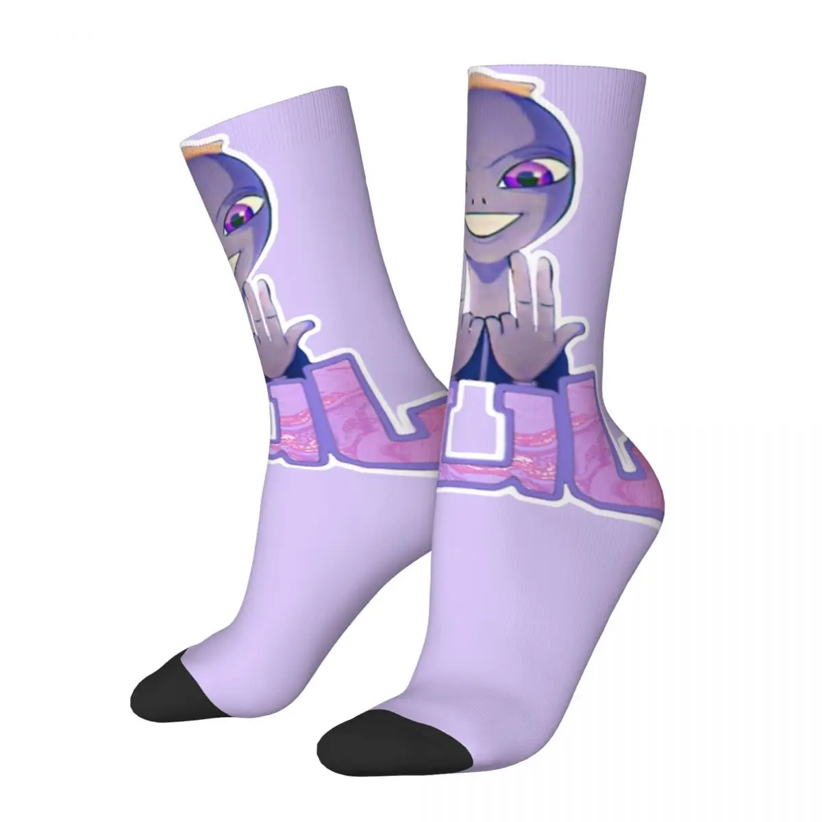 

Female Male Alien Cool Jul Rapper Socks Warm Funny Happy Hip Hop Socks Crazy Accessories Middle TubeSocks Best Gift Idea