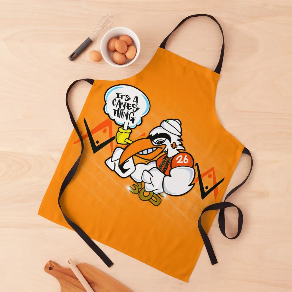 

Miami(its a canes thing) Apron useful things for kitchen waterproof kitchen apron for women