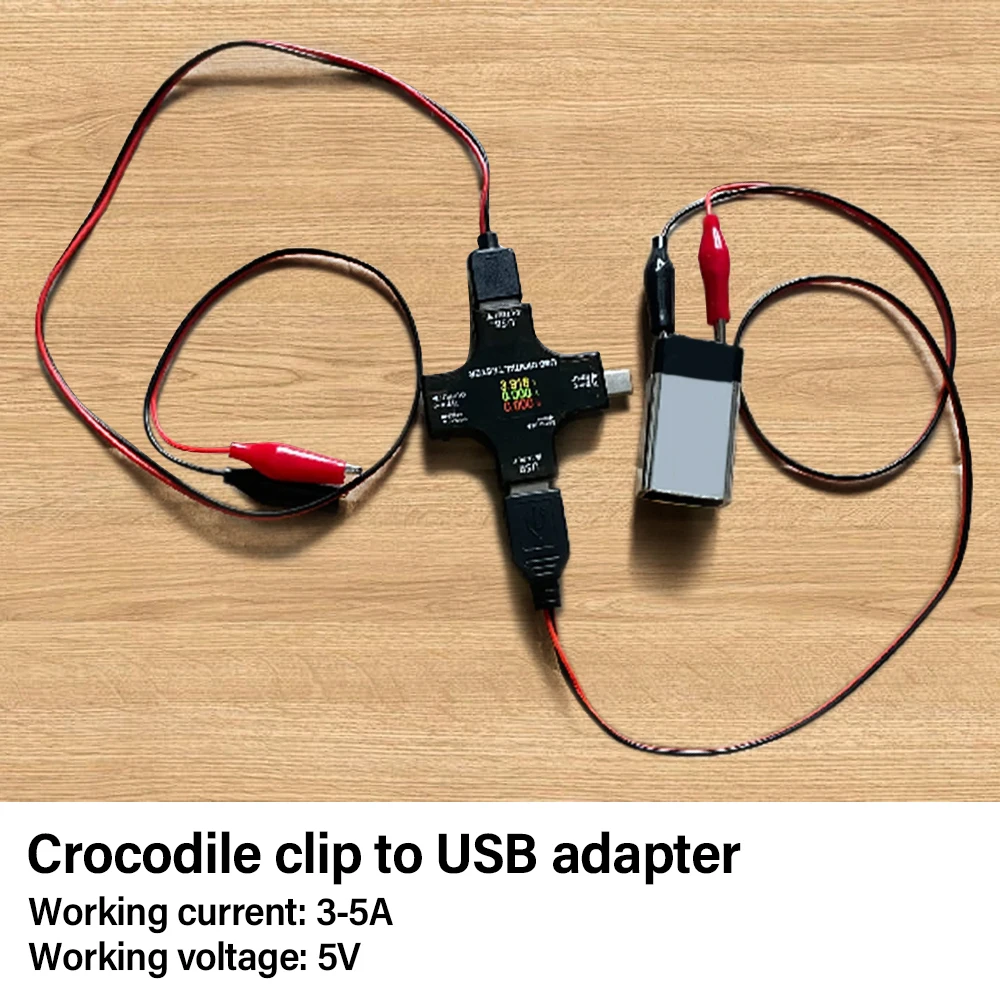 1/2Pcs 60CM Alligator Test Cilp To USB Male Female Connector Adapter Crocodile Test Clamp Clip Power 5V test Cable