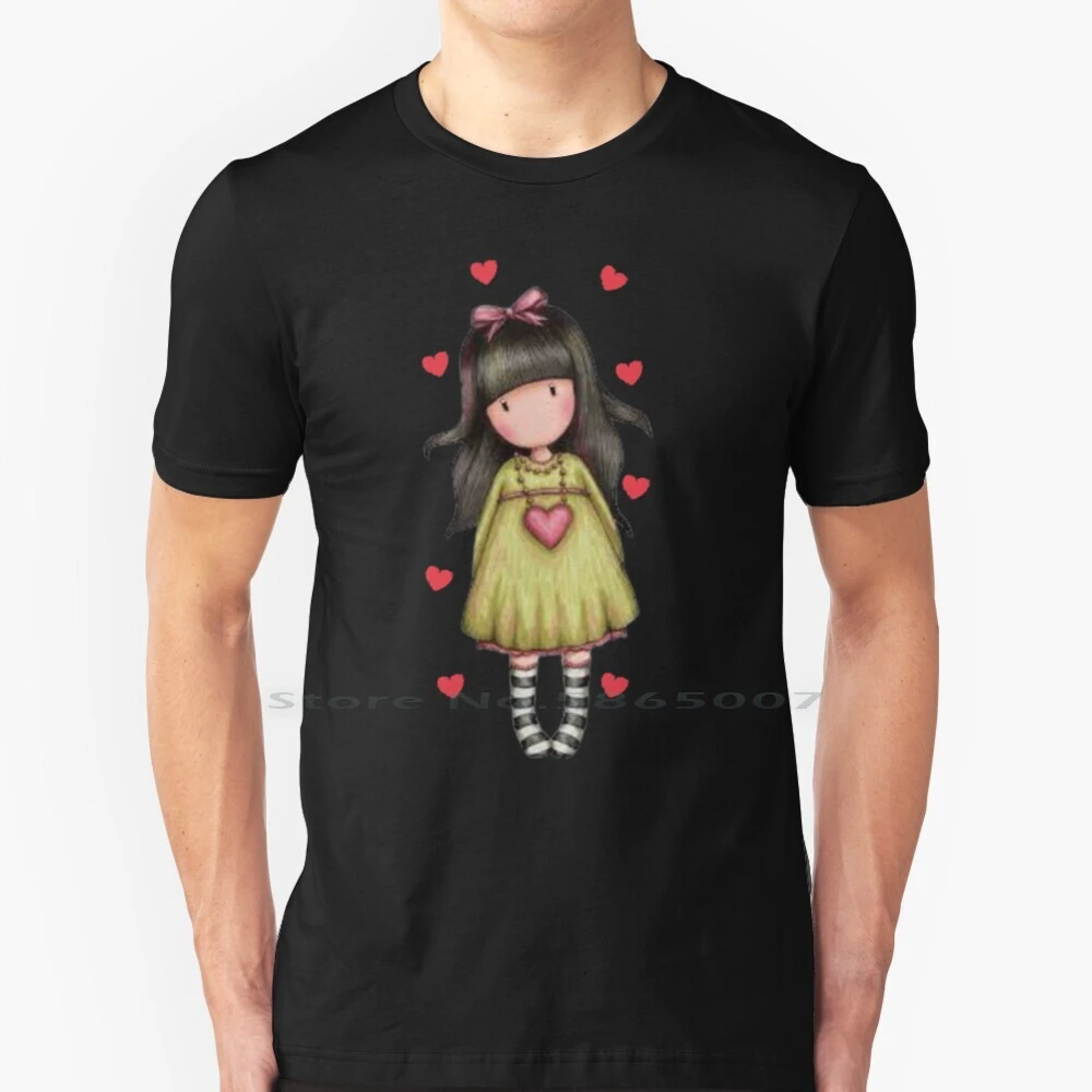 Camiseta de 100% de algodón Gorjuss Corazon, Geek Swing, chica japonesa, muñeca Gorjuss Santoro Gorjusssantoro| | - AliExpress