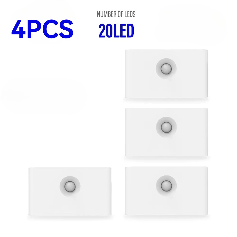 Wireless USB Rechargeable LED Motion Sensor Night Light - Waterproof for Bedroom, Corridor, and Bathroom