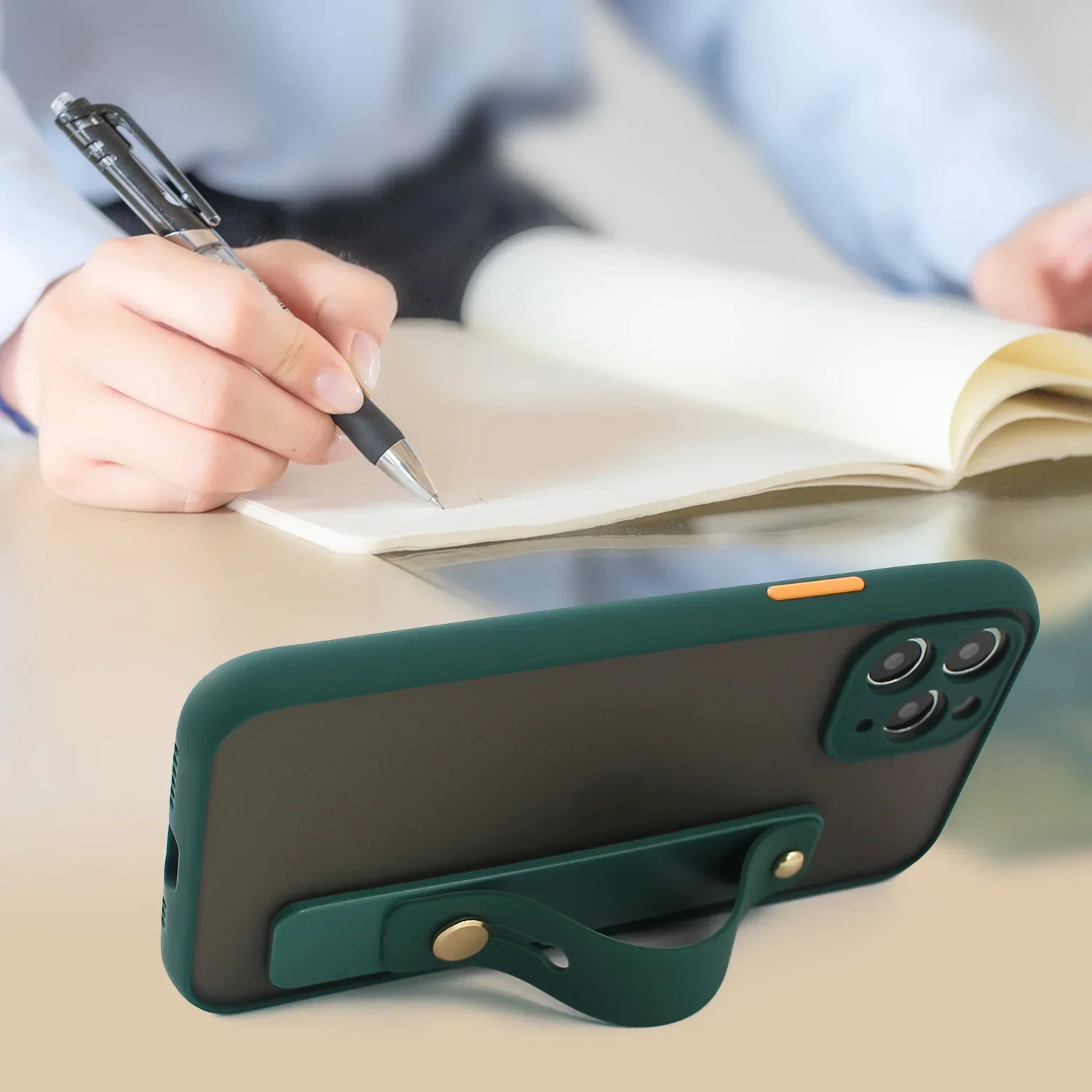 전화 스트랩 그립 홀더 손가락 휴대 전화 그립 텔레스코픽 전화 손가락 스트랩 스탠드 대부분의 전화에 대한 범용 손가락 킥 스탠드