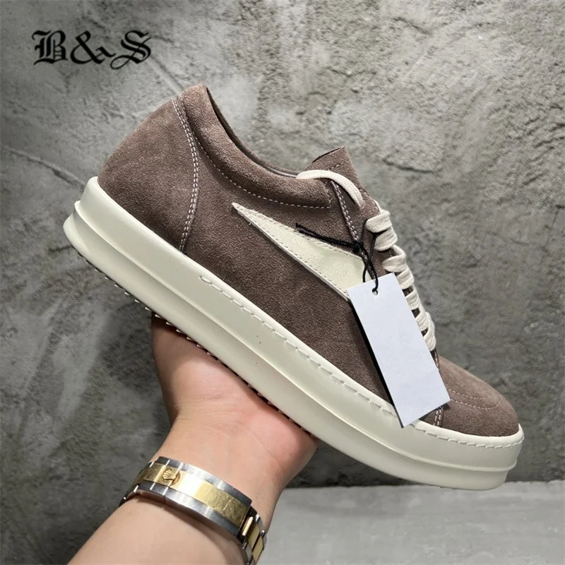 

Black& Street 2022ss Lace Up Classical Archive Suede Vibe Leather Boots Rock Trainer Handmade Sneakers Boot