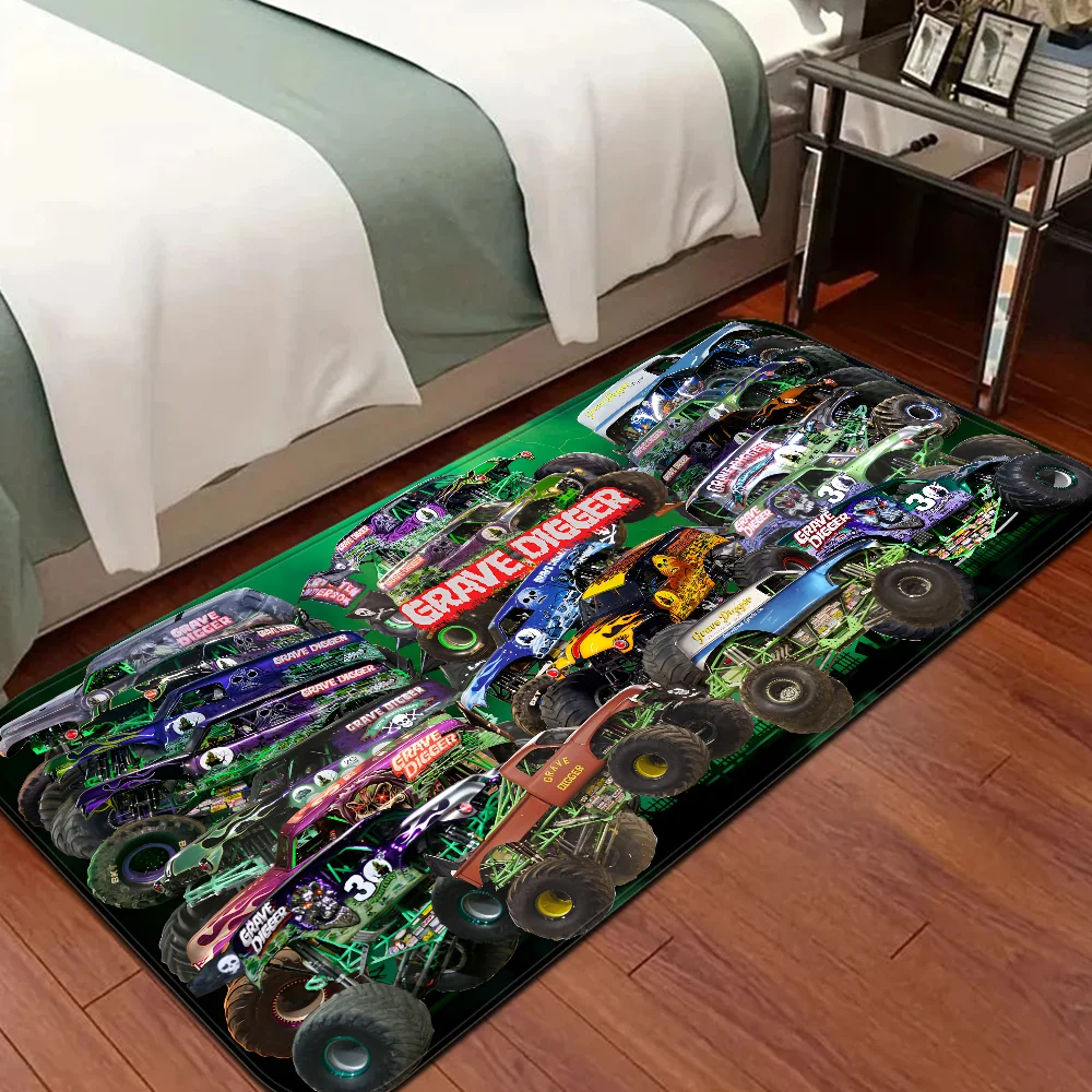 Cartoon Monster Jam Door Mat Kids Room Bedroom Decoration Balcony Anti-Slip Doormat Living Room Doormat Area Rug