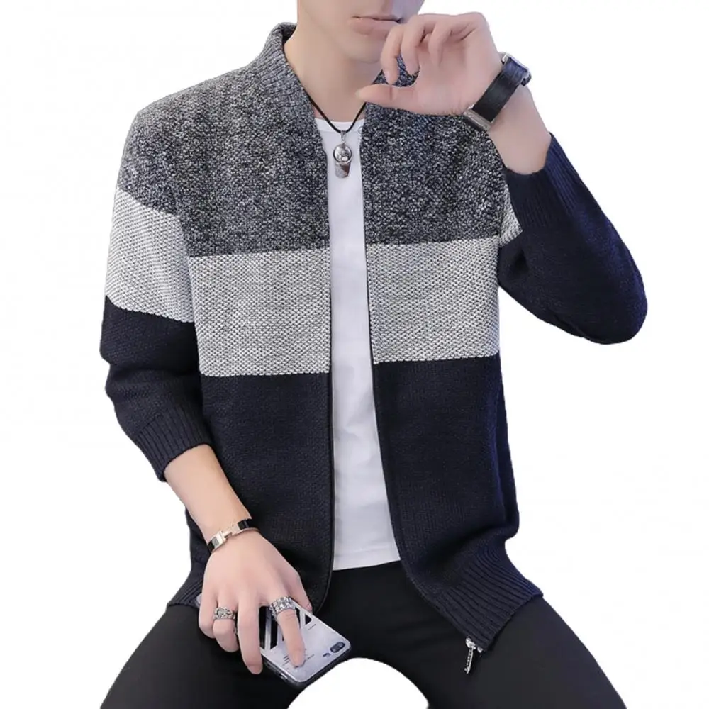 

Men's Bomber Zipper Jacket Casual Mens Outwear Fleece Warm Coats Fashion Slim Fit Business Jackets Mens Brand Clothing