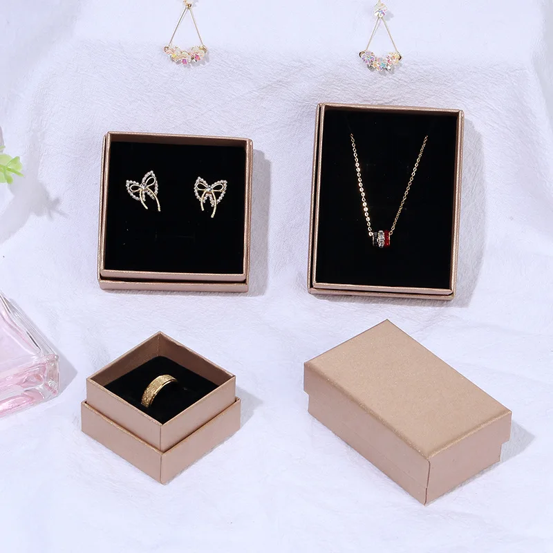 Portable 24pcs Cardboard Jewelry Boxes Display Storange Box For Necklaces Bracelets Earrings Square Paper Gift Box