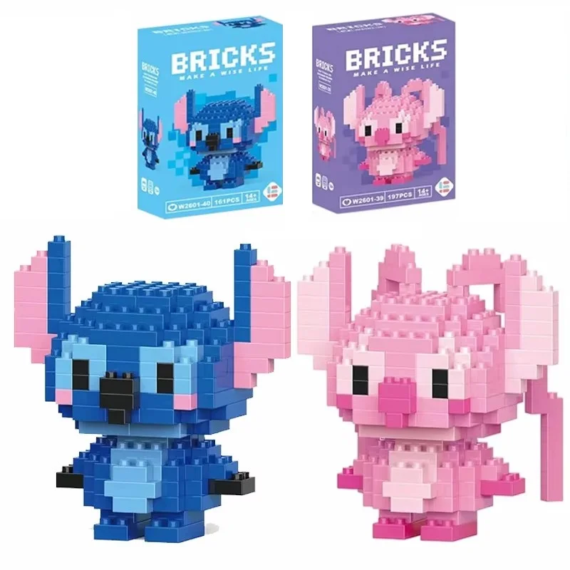 Set de Bloques de Construcción de Personajes de Dibujos Animados - LiLo Stitch Winnie the Pooh Alien Tigger, Juguete Creativo, Kit de Modelo para Regalo