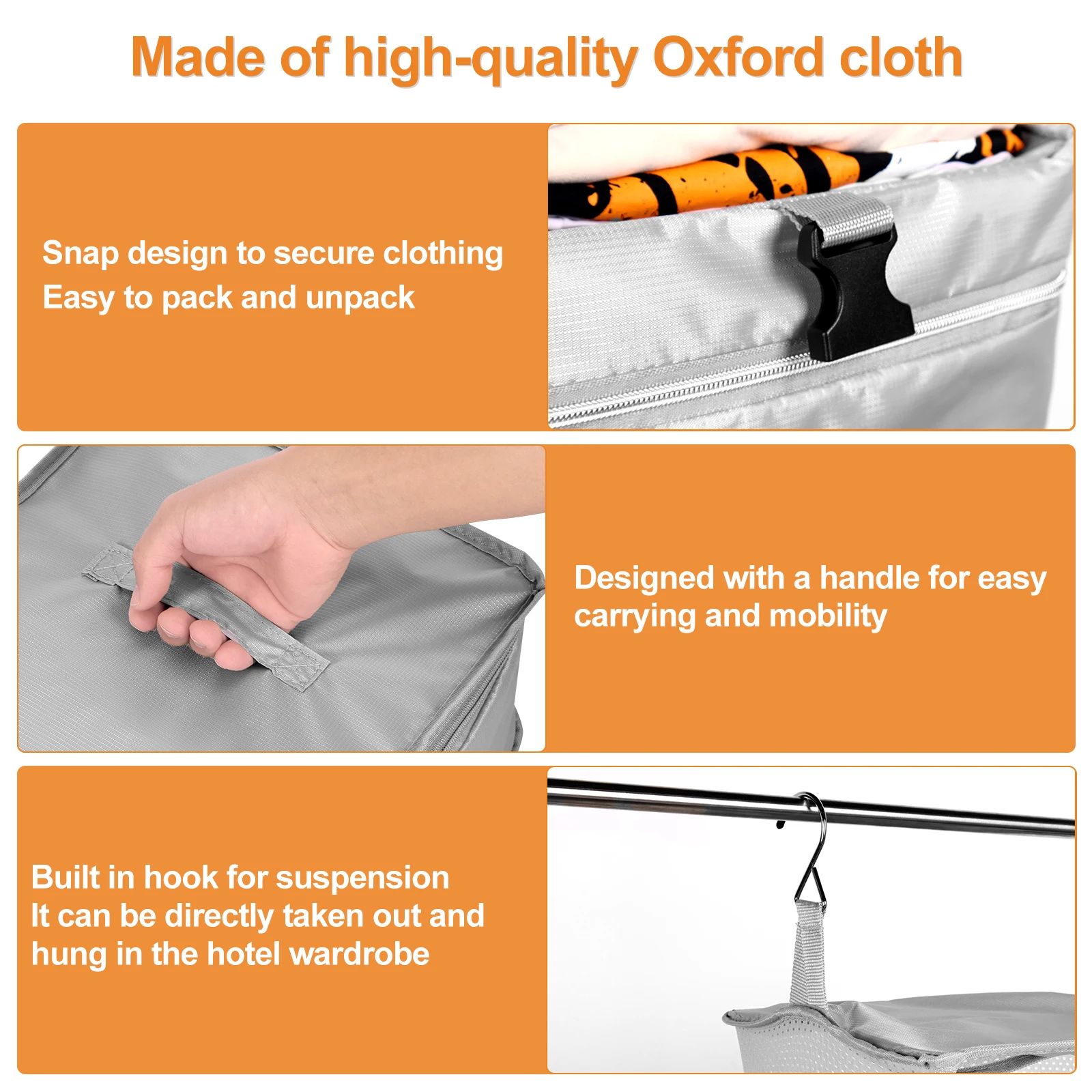 Portable Hanging Travel Shelves Large Capacity Hanging Packing