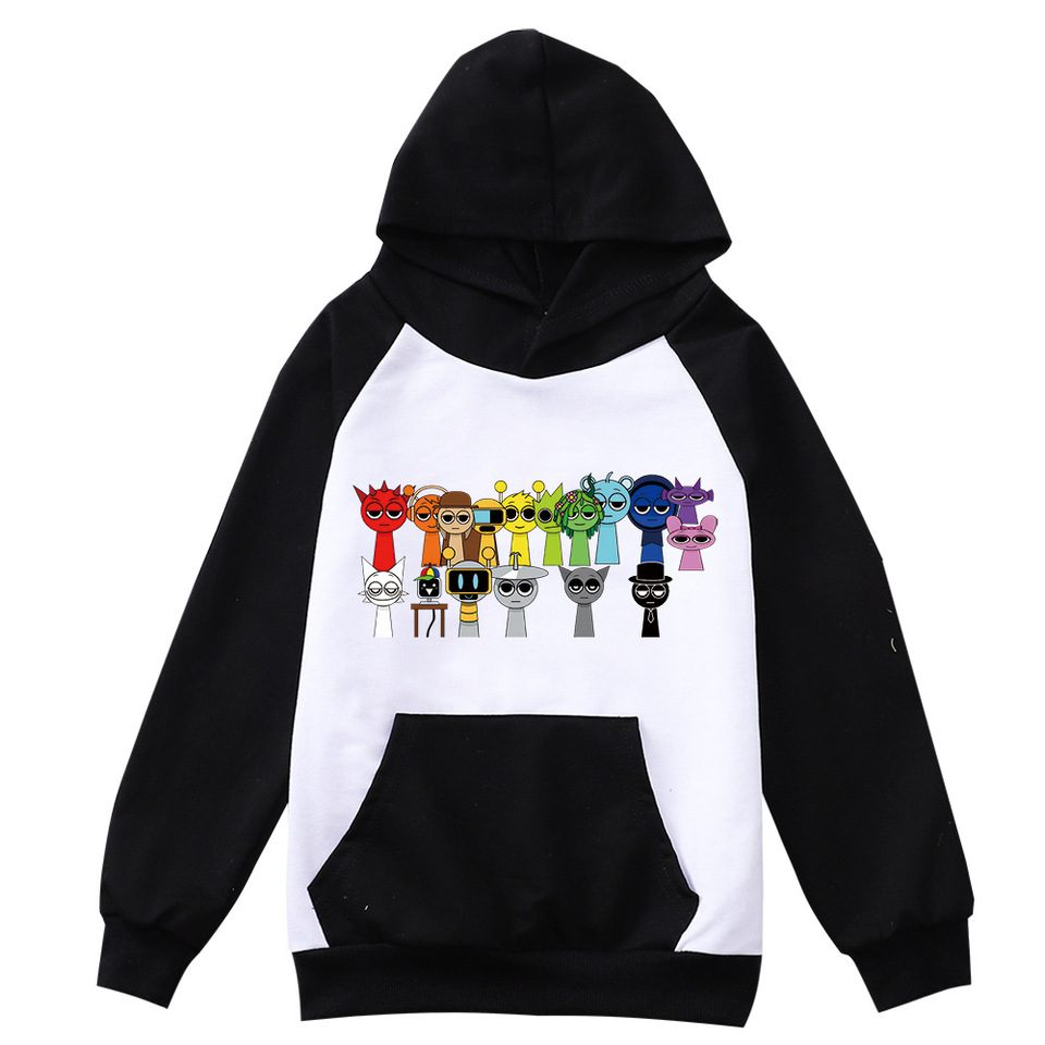 Fashion Spring Autumn Cute Sprunki Hoodie Kids Graphic Sweatshirts Baby Girls Casual Long Sleeve Coats Boys Clothes Best Gift