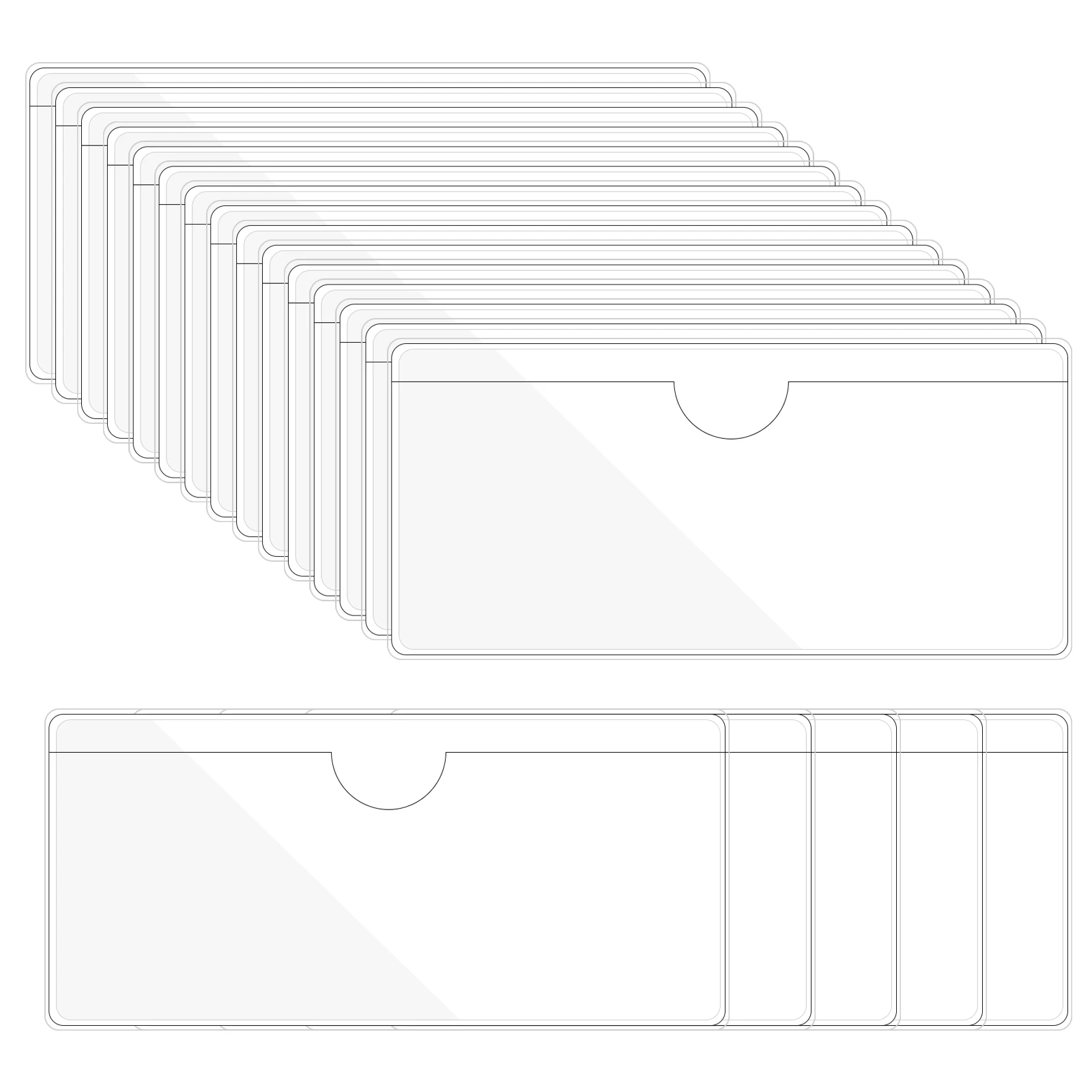 20/30Pcs Self-Adhesive Label Holder Card Pockets Sleeves For Index Cards card holder card protector idol card protector photo card holder adhesive shelf tag pockets