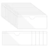 20/30Pcs Self-Adhesive Label Holder Card Pockets Sleeves Label Holder Clear Library Card Holders with Top Open for Index Cards 3