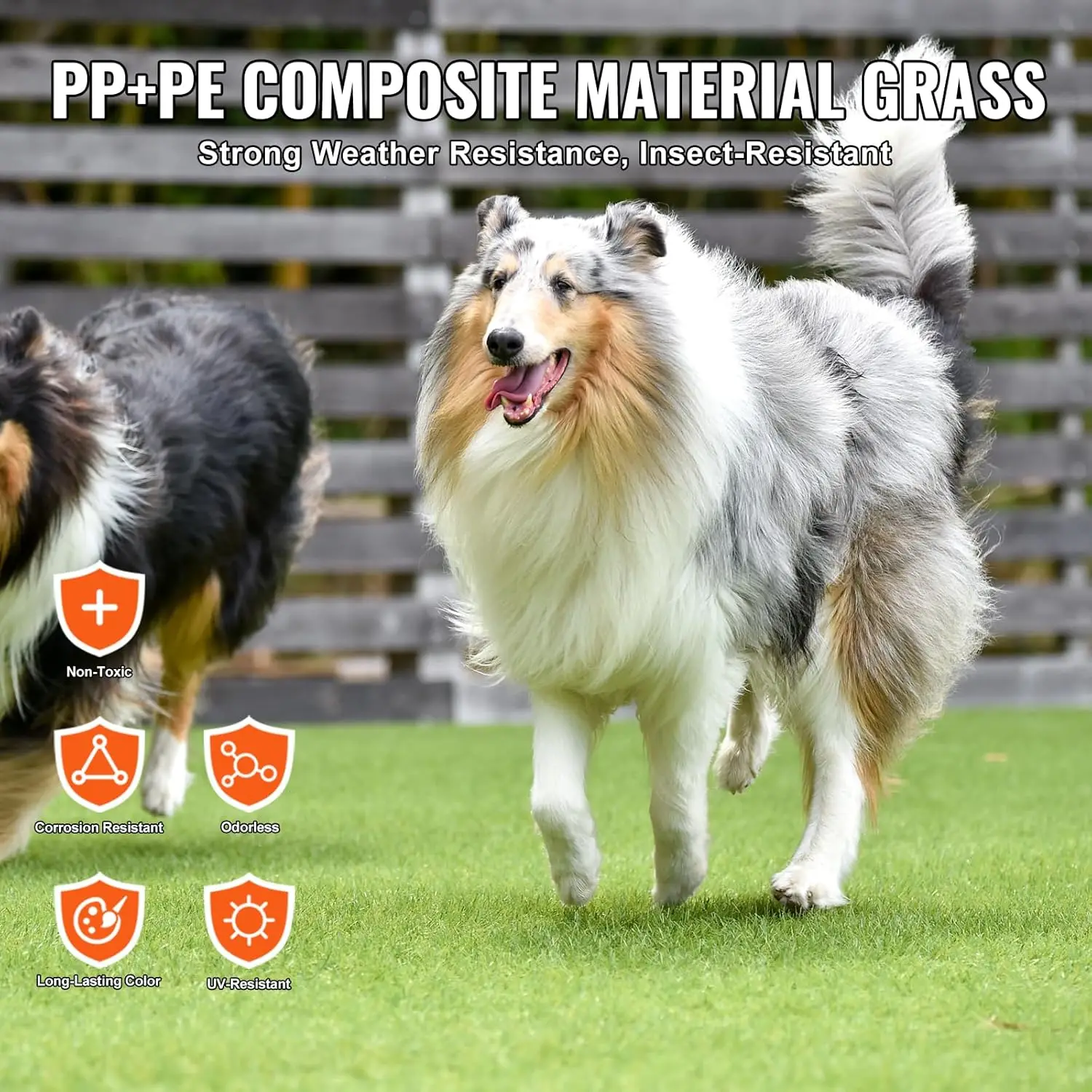 Artifical Grass Tiles Interlocking Turf Deck Set, 9 Pack-12"x12", Synthetic Fake Grass Self-draining Mat Flooring Decor Pad