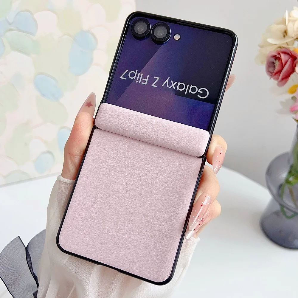Solid Color PU Leather Magnetic Hinge Protective Phone Case - Anti-Fall Shockproof Cover