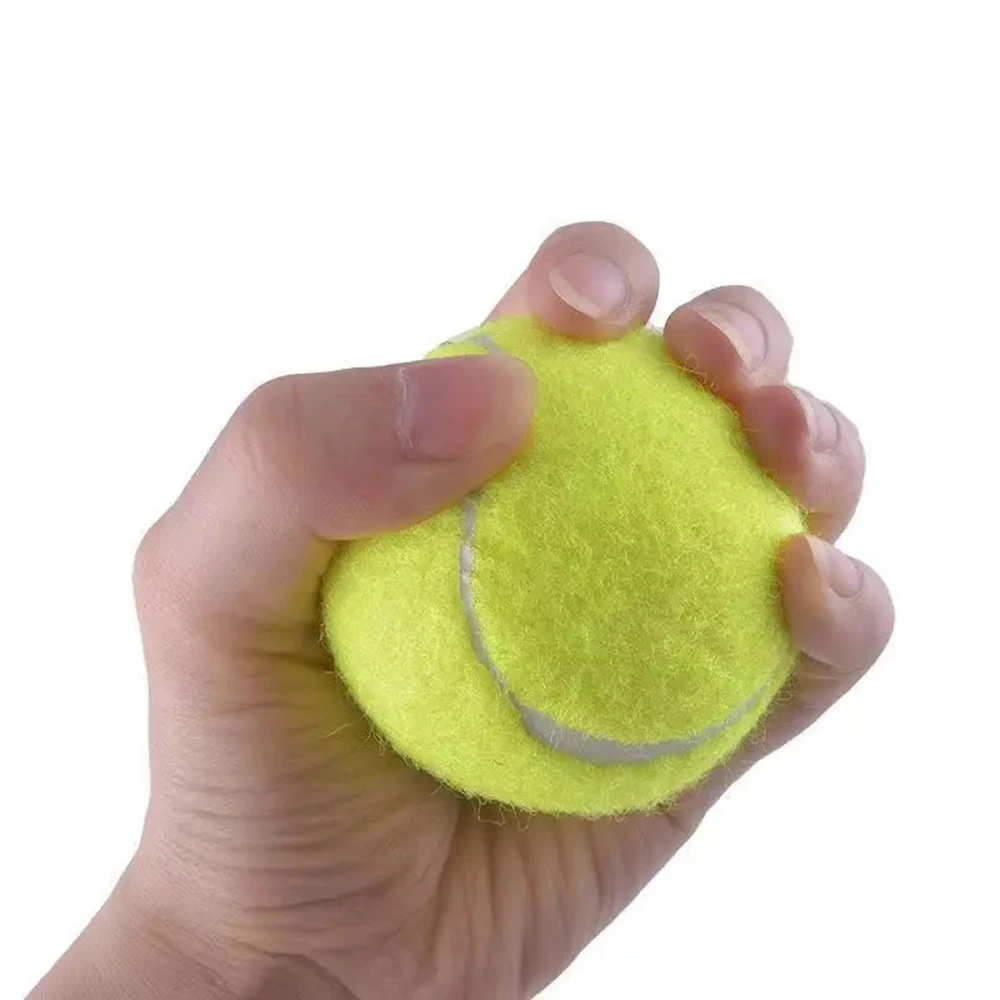 6/12 stücke Tennisbälle mit Mesh Tragen Tasche Praxis Ball Hohe Elastizität Haustier Hund Spielen Bälle Outdoor Training sport Wettbewerb – Detail 4