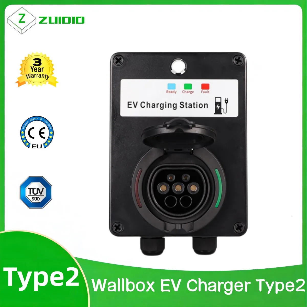 Evse Wallbox Ev Charger Wall Type2 32A 22Kw/7Kw Montaggio Singolo/Trifase Presa Stazione Di Ricarica Rcmu Rfid Ekec4