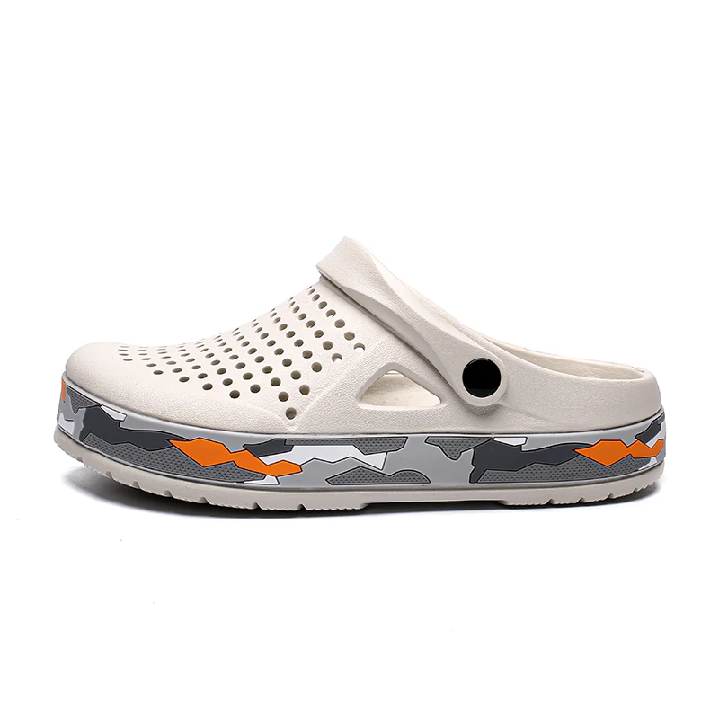 2022 Clogs Sandals Men Large Size Slip On Outdoor Beach Summer Shoes Medical Clogs Causal Breathable Male Sandals With Hole