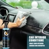 Plastic Leather Restorer Interior Trim Conditioner Polish Shine Cleaner Restore New Black Color Fading Repair Car Care Detail 1