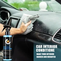 Plastic Leather Restorer Interior Trim Conditioner Polish Shine Cleaner Restore New Black Color Fading Repair Car Care Detail 1