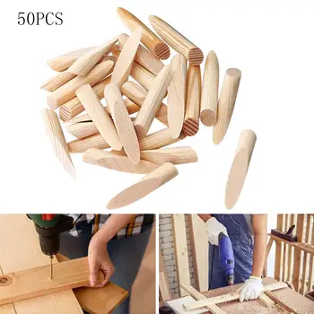 50 Pieces Pocket Hole Plugs Paint Grade Wood Plugs Pocket Hole Jig for Woodworking Tool Craft Screw Holes Grooved Furniture