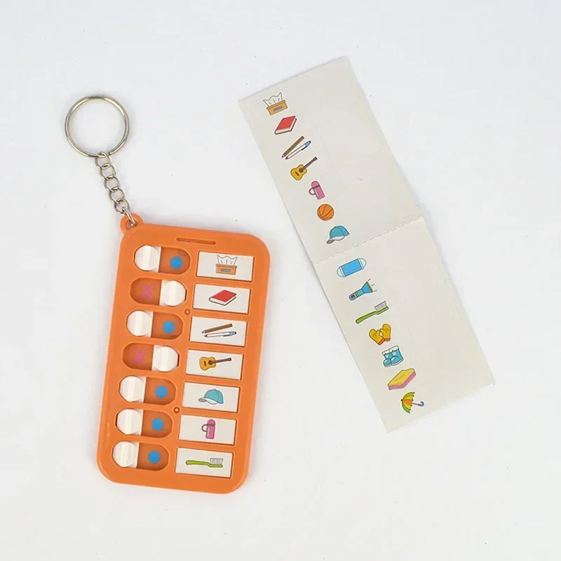 Children's Self Discipline Checklist Memo Board - Daily Planner & Task Organizer with Detachable Keychain
