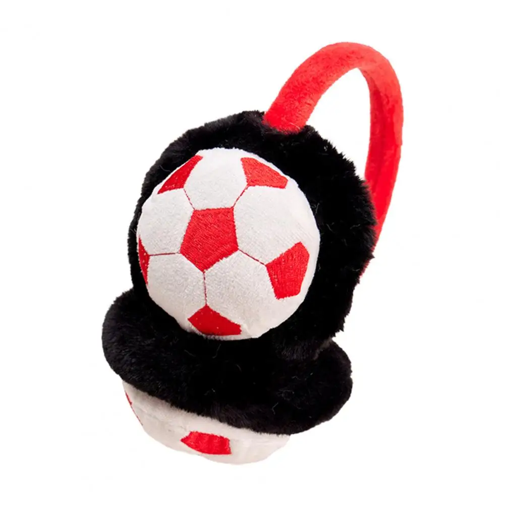 

Plush Earmuff Stretchy Lovely Adjustable Anti-slip Soft Winter Wearing Lightweight Football Design Ear Muff Outdoor Accessories