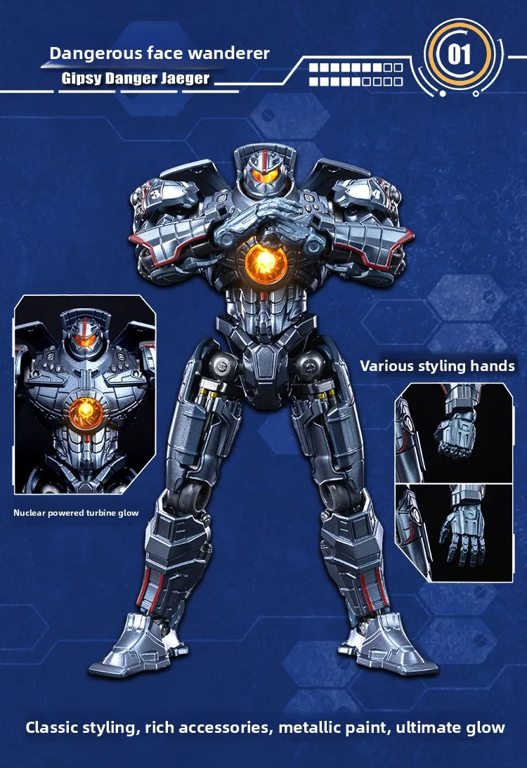Pacific Rim Jaeger Action Figure Articulated Model Kit Gipsy Danger Striker Eureka Cherno Alpha Crimson Typhoon Collectible Toys