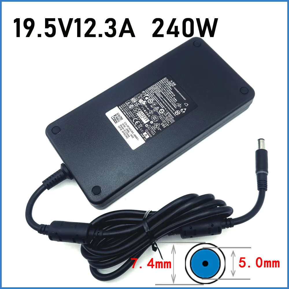Genuine 240W 19.5V 12.3A Laptop Charger For Dell Alienware M17 R1 R2 R3 ...