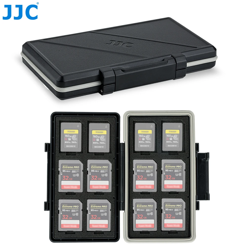 Jjc 24 Slots Waterproof Memory Card Case Holder Wallet For 12 Sd & 12
