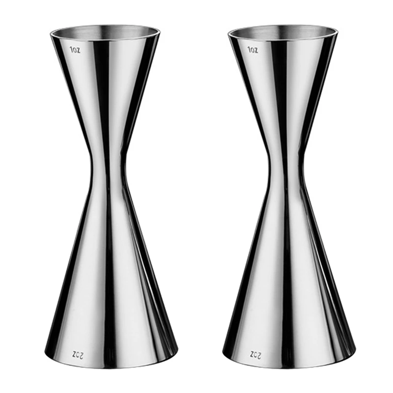 

4X Stainless Steel Measure Cup Double Head Bar Party Wine Cocktail Shaker Jigger 60Ml