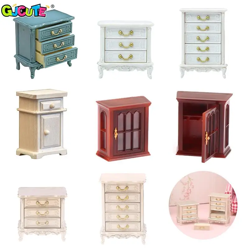 

Кукольный домик, мебель для спальни, миниатюрный прикроватный столик, модель, сцена жизни, Декор, игрушка, аксессуары