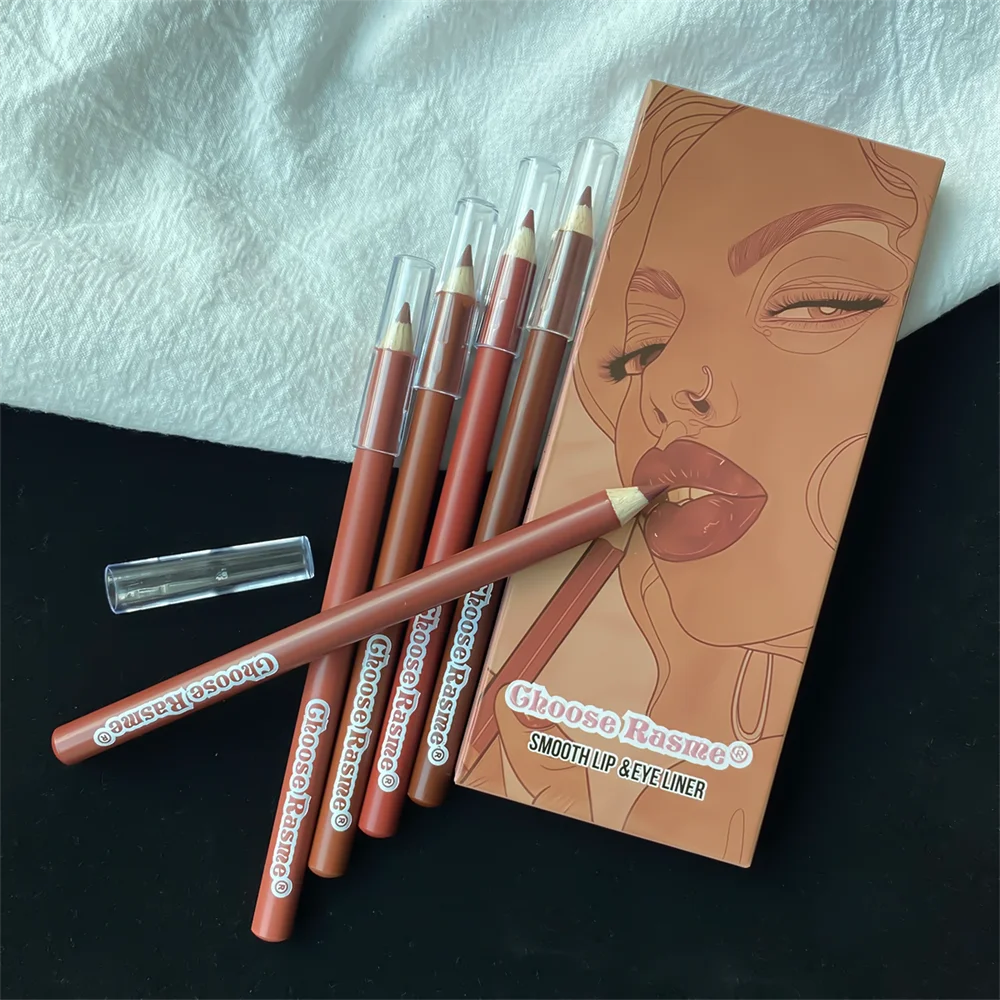 6pcs Lip Liner Pen 6 Colors Waterproof And Sweat-proof Not Easy To Fade Non-stick Cup Nude Lipstick Pencil Set Lasting Makeup lip liner lip liner pencil lipliner pencil lip liner set lipstick pencil