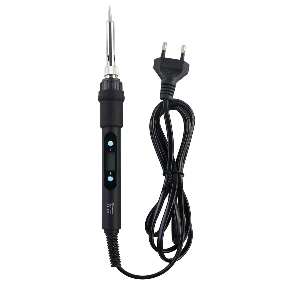 Adjustable Temperature Soldering Iron Kit 220V 60W/80W LCD Screen Soldering Iron Rework Station Welding Tool Accessories