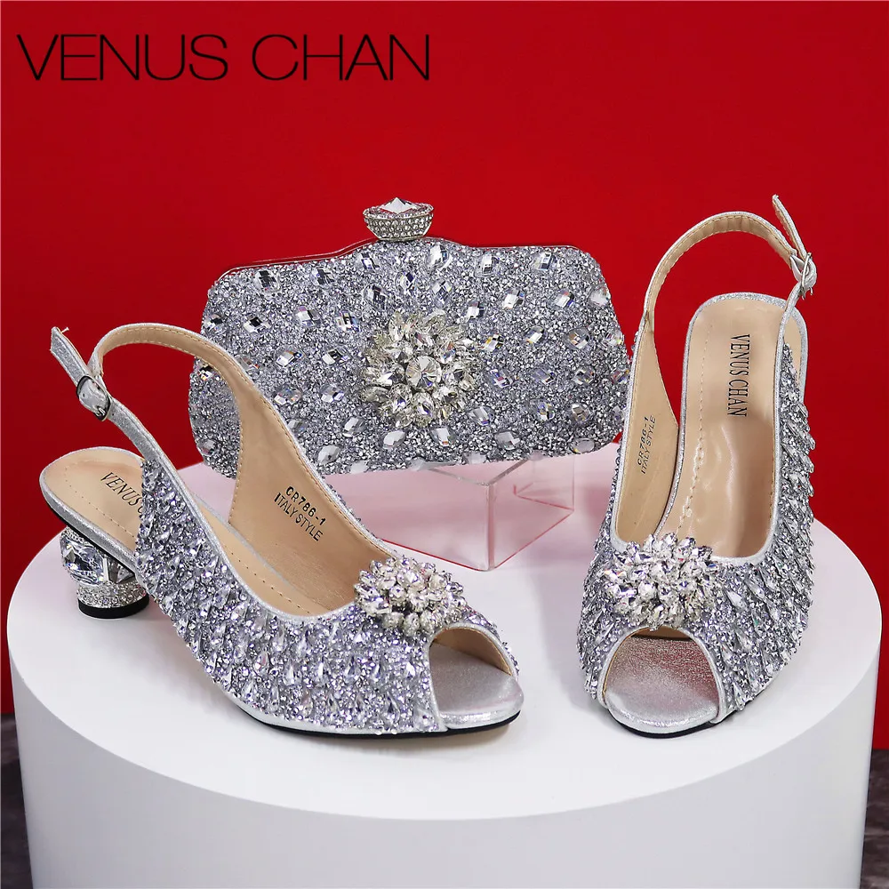 Wedding Shoes Designer Silver Sandals Heels Wedding Shoes With