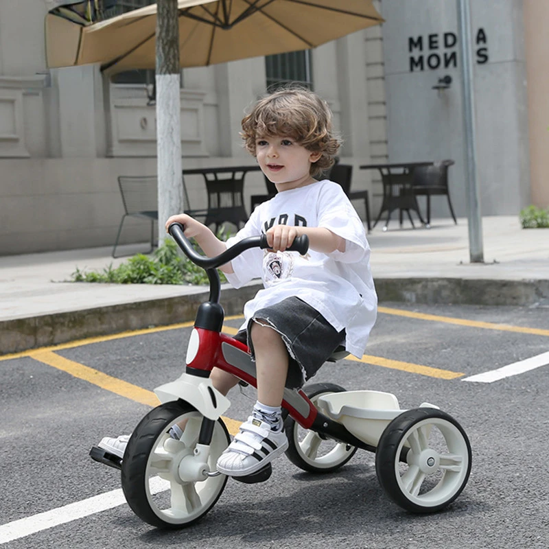Vintage High Carbon Steel Frame Children's Tricycles,Riding Nostalgic Baby Strollers,SUV Level Shock-absorbing Tricycle for Kids