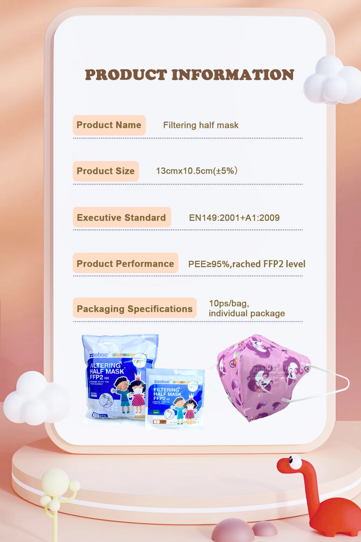 4-12 Years ffp2 children Kids KN95 Mask Breathable FFP2 Kid Mask Boy Girl Protective Kid Kn95 unicorn KN95 Masks